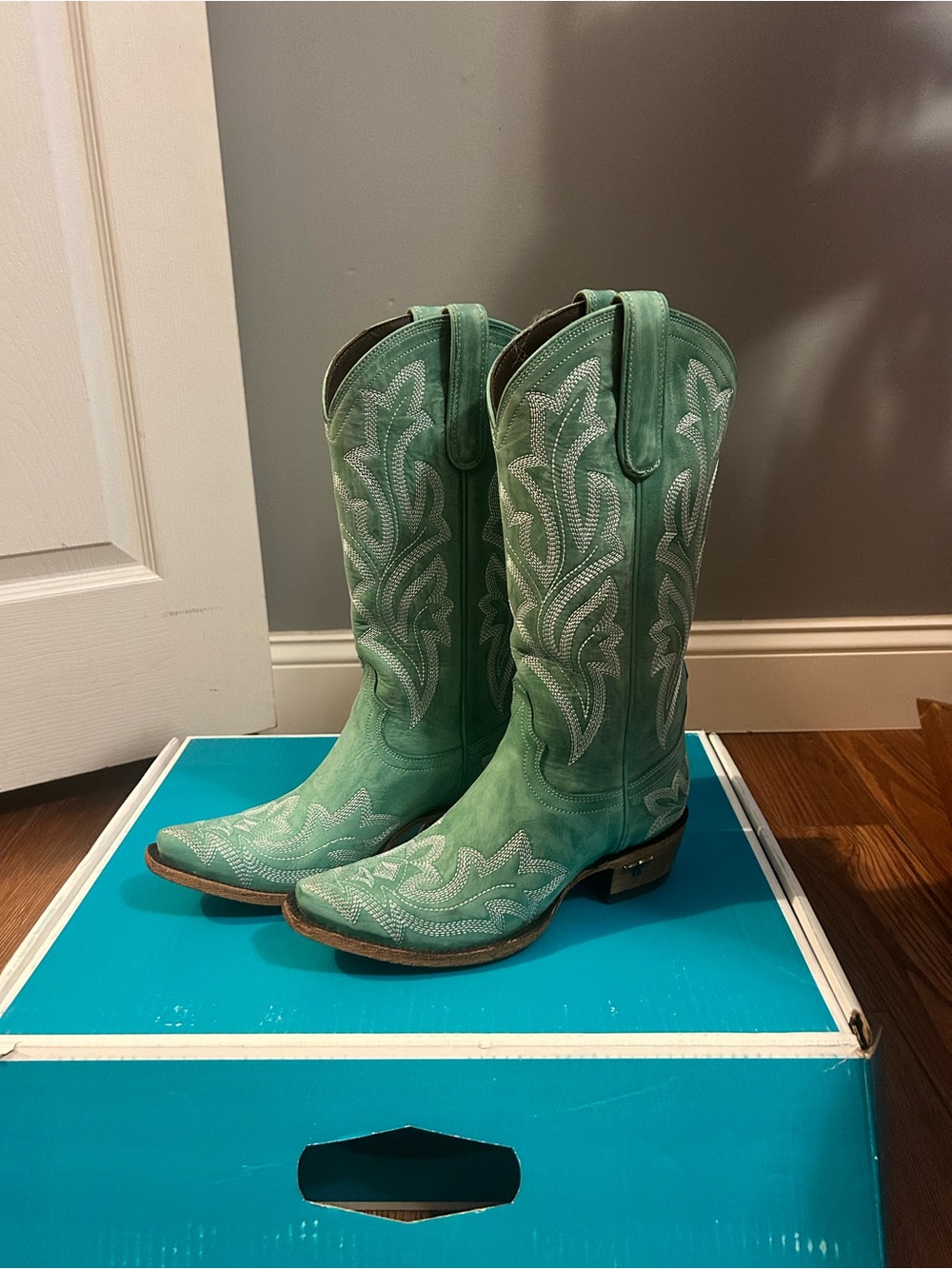 Suede Embroidered Western Boots